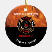 De beste brandweerklasse ter wereld | Foto Keramisch Ornament (Voorkant)