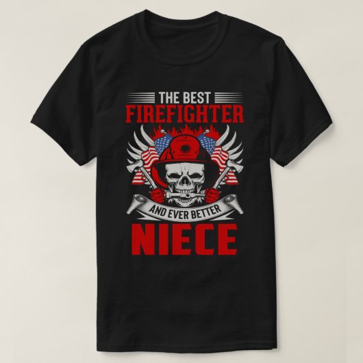 De beste brandweerman en nog beter NIECE T-shirt (Design voorkant)