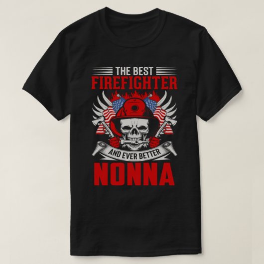 De beste brandweerman en nog beter NONNA T-shirt (Design voorkant)