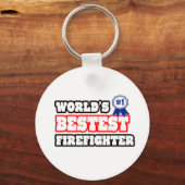 De beste brandweerman ter wereld sleutelhanger (Voorkant)