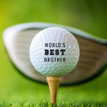 De beste broedersport ter wereld golfballen<br><div class="desc">Een leuk uniek cadeau voor de beste golfliefhebbende broer ter wereld! 'World's Best Brother' is geschreven in moderne zwarte typografie. "Best" is geschreven in sportletters.</div>