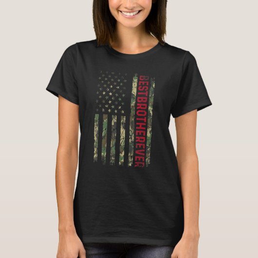 De beste broer van de Amerikaanse vlag vader D T-shirt (Voorkant)