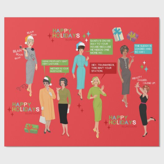 De beste broodkaarten uit 2019 kerstinslag cadeaupapier (Vlak)