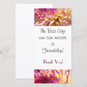 De beste cadeau die je kunt ontvangen is vriendsch bedankkaart (Voorkant / Achterkant)