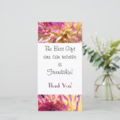 De beste cadeau die je kunt ontvangen is vriendsch bedankkaart (Staand voorkant)