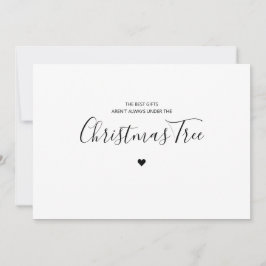 De beste cadeautjes zijn niet altijd beschikbaar v feestdagenkaart