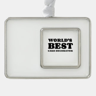 DE BESTE CAKE-DECORATOR VAN DE WERELD VERZILVERD OMLIJST ORNAMENT