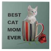 De beste Cat Mam Ever kitten koffiebloem moderne m