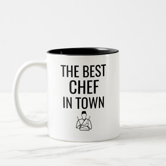De beste Chef in de stad Tweekleurige Koffiemok (Links)