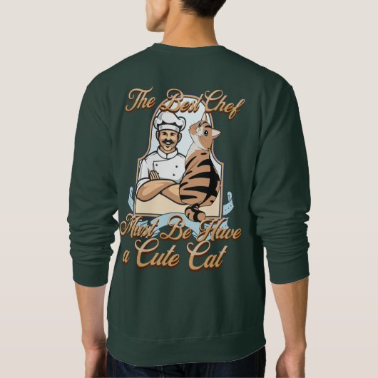 de beste chef moet een schattige kat hebben trui (Achterkant)
