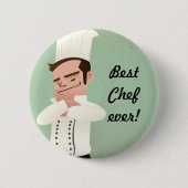 De beste Chef ooit! Ronde Button 5,7 Cm (Voorkant)