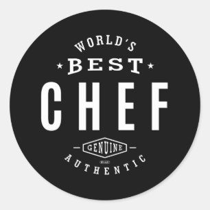 De beste Chef ter wereld Ronde Sticker