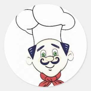 DE BESTE CHEF TER WERELD *** RONDE STICKER