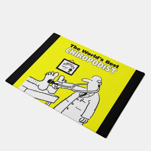 De beste Chiropodist ter wereld Deurmat (Schuin)