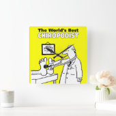 De beste Chiropodist ter wereld Vierkante Klok (Huis)
