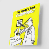 De beste Chiropodist ter wereld Vierkante Klok (Hoek)