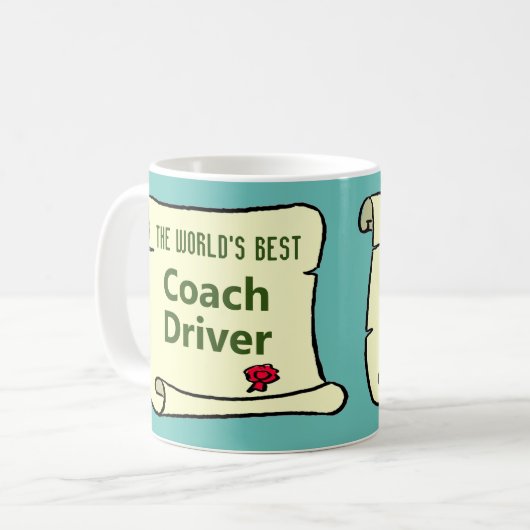De Beste coach chauffeur van de wereld. Koffiemok (Voorkant links)