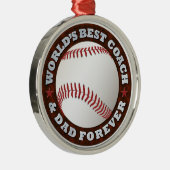 De Beste coach & de Papa van de wereld 1 Ornament (Rechts)
