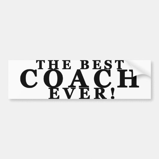 De Beste Coach Ooit! Bumpersticker (Voorkant)
