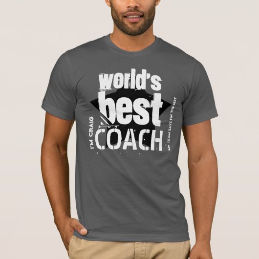 De Beste coach van de wereld - de Naam van de Doua T-shirt (Voorkant)