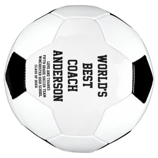 De Beste coach van de wereld gepersonaliseerde dou Voetbal (Gedraaid)