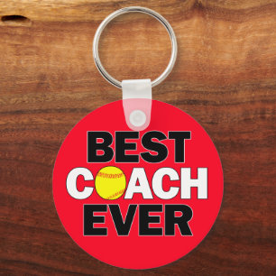 De BESTE COACH van Softball EVELER de Kleursport v Sleutelhanger