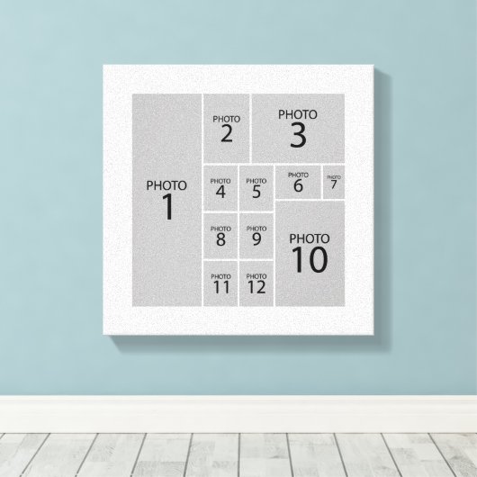 De beste Collage Maker Creëer 12 foto's Canvas Afdruk (Insitu (Houten vloer))