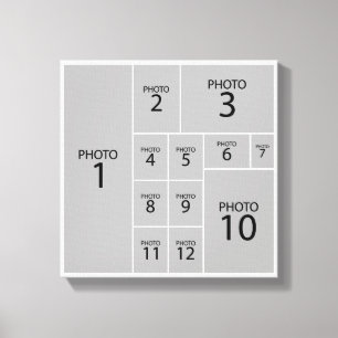 De Beste Collage Maker Maak 12 foto's Canvas Afdruk