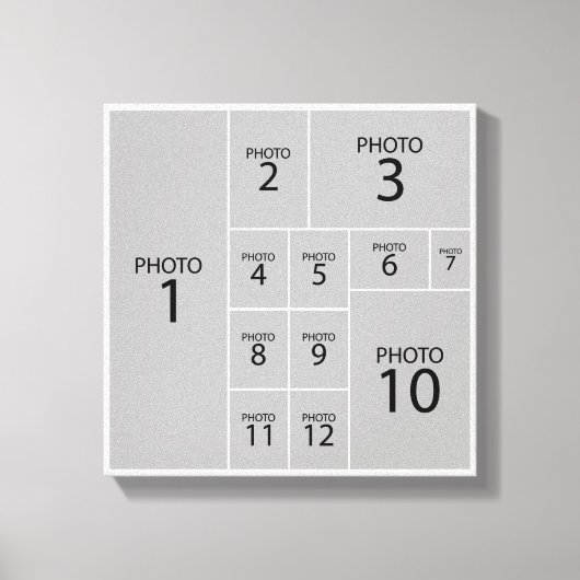 De Beste Collage Maker Maak 12 foto's Canvas Afdruk (Voorkant)