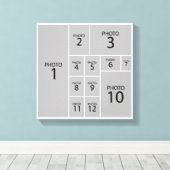 De Beste Collage Maker Maak 12 foto's Canvas Afdruk (Insitu (Houten vloer))
