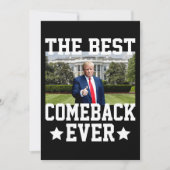 De beste comeback ooit Trump 47e President Feestdagenkaart (Voorkant)