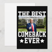 De beste comeback ooit Trump 47e President Feestdagenkaart (Voorkant / Achterkant)