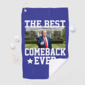 De beste comeback ooit Trump 47e President Golfhanddoek (Insitu)