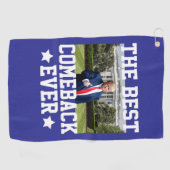 De beste comeback ooit Trump 47e President Golfhanddoek (Horizontaal)
