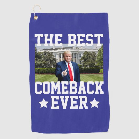 De beste comeback ooit Trump 47e President Golfhanddoek (Voorkant)