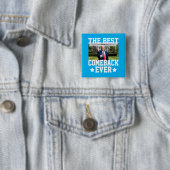 De beste comeback ooit Trump 47e President Vierkante Button 5,1 Cm (In situ)