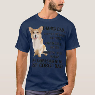 De beste Corgi Dog Dad Happy Vaderdag T-shirt