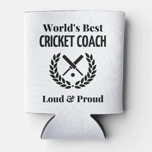 De beste cricketcoach ter wereld blikjeskoeler (Voorkant)