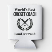 De beste cricketcoach ter wereld blikjeskoeler (Achterkant)