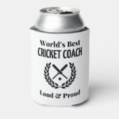 De beste cricketcoach ter wereld blikjeskoeler (Blikje Achterkant)