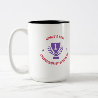 De beste cyberbeveiligingsspecialist ter wereld tweekleurige koffiemok