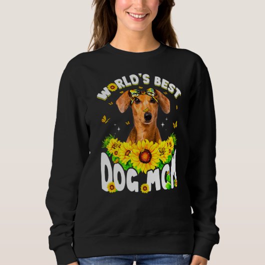 De beste Dachshund Dog Mam Funny Moederdag Trui (Voorkant)