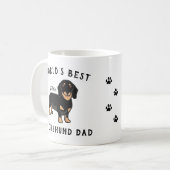 De beste dachshund-pap van de wereld, gepersonalis koffiemok (Voorkant links)