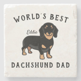 De beste dachshund-pap van de wereld, gepersonalis stenen onderzetter