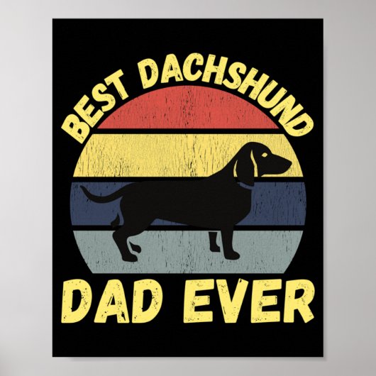 De beste dachshund-vader citeert ooit grappig poster (Voorkant)
