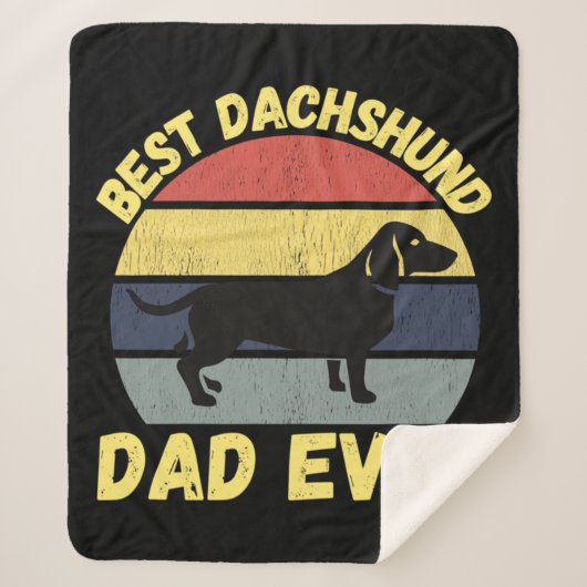 De beste dachshund-vader citeert ooit grappig sherpa deken (Voorkant)