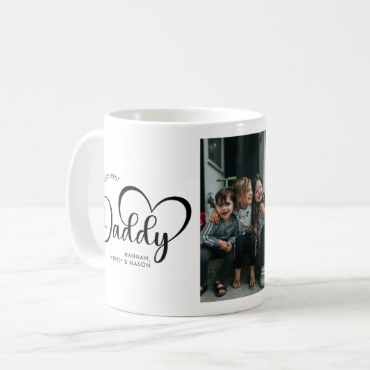 De beste daddy gift foto van de moderne wereld koffiemok (Voorkant links)