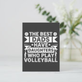 De beste Dads hebben Daughters die Volleyball spel Feestdagenkaart (Staand voorkant)