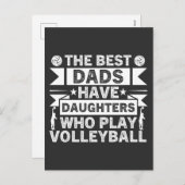 De beste Dads hebben Daughters die Volleyball spel Feestdagenkaart (Voorkant / Achterkant)