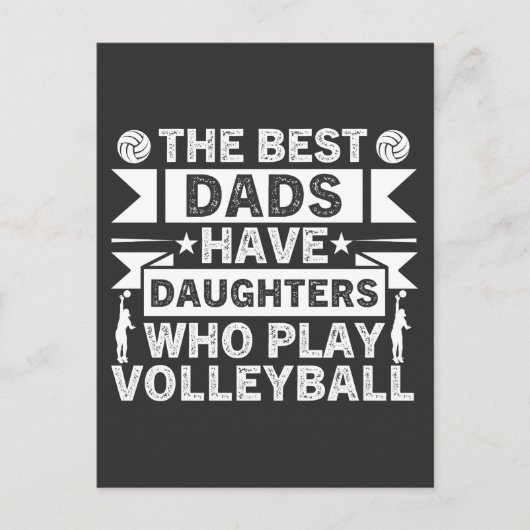 De beste Dads hebben Daughters die Volleyball spel Feestdagenkaart (Voorkant)